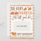 Thanksgiving Leraar Waardering Gift Kaart Houder (Voorkant)