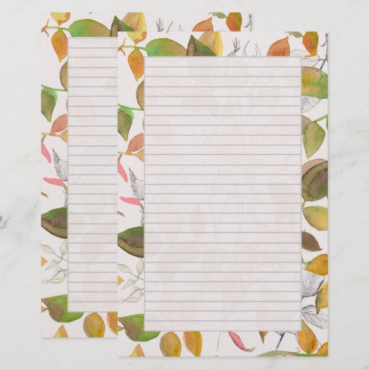 Thanksgiving letters Herfstbladeren herfstkleuren Briefpapier (Voorkant / Achterkant)