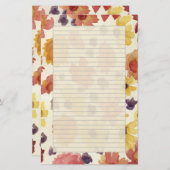 Thanksgiving letters Herfstbloemen herfstkleuren Briefpapier (Voorkant / Achterkant)