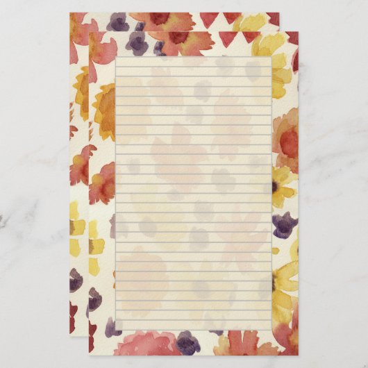 Thanksgiving letters Herfstbloemen herfstkleuren Briefpapier (Voorkant / Achterkant)