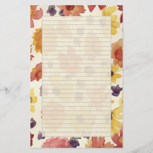 Thanksgiving letters Herfstbloemen herfstkleuren Briefpapier (Achterkant)