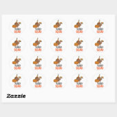 Thanksgiving Leuke Turkije Squad Ronde Sticker (Vel)