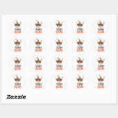Thanksgiving Leuke Turkije Squad Ronde Sticker (Vel)
