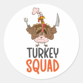 Thanksgiving Leuke Turkije Squad Ronde Sticker