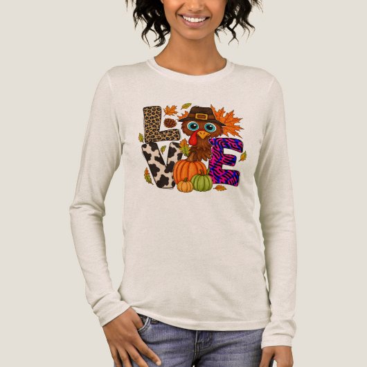 Thanksgiving levende sublimatie Tri-Blend shirt (Voorkant)