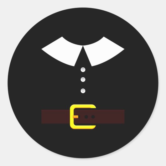 Thanksgiving Lgrim Shirt - New World Lgrim Costume Ronde Sticker (Voorkant)