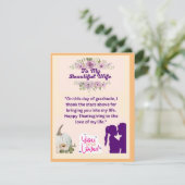 Thanksgiving liefde voor mijn mooie vrouw feestdagenkaart (Staand voorkant)