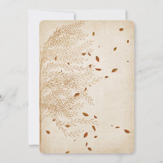 Thanksgiving lijst nagebladerte kaart (Achterkant)