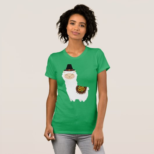 Thanksgiving Llama T-shirt (Voorkant volledig)