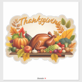Thanksgiving logo sticker