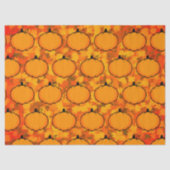 Thanksgiving Loofwerk Pompoen Tekening Aangepaste  Tissuepapier (Voorkant)