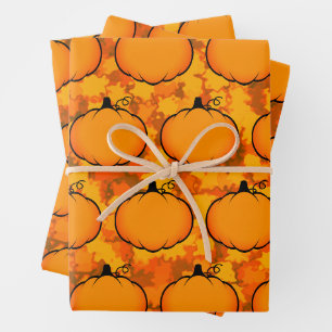 Thanksgiving Loofwerk Pompoen Tekening Inpakpapier Vel