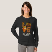 Thanksgiving Love 2nd grade Teacher Turkey Autumn  T-shirt (Voorkant volledig)