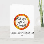 Thanksgiving Love Wenskaart Feestdagen Kaart (Achterkant)