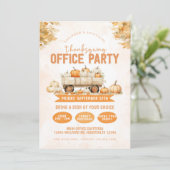 Thanksgiving Lunch Kantoor Party Kaart (Staand voorkant)