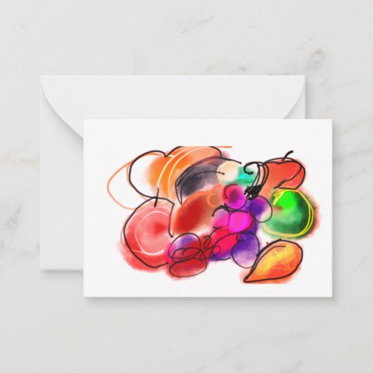 Thanksgiving maaltijd notitiekaartje (Voorkant)