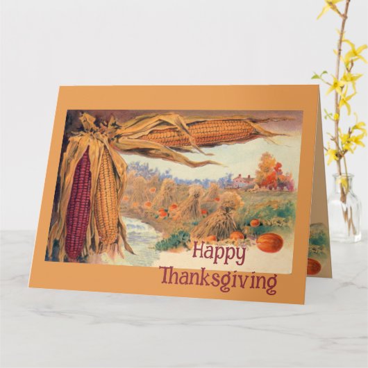 Thanksgiving maisoren kaart (Gele Bloem)