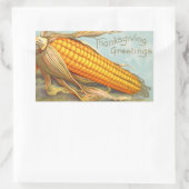 Thanksgiving maïssticker rechthoekige sticker (Tas)