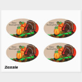 THANKSGIVING MAJESTISCHE TURKIJE OVALE STICKER (Vel)