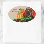 THANKSGIVING MAJESTISCHE TURKIJE OVALE STICKER (Tas)