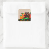 THANKSGIVING MAJESTISCHE TURKIJE VIERKANTE STICKER (Tas)