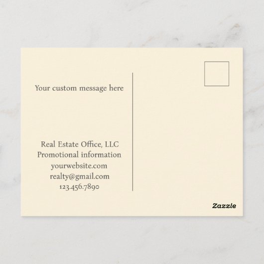 Thanksgiving makelaar in onroerend goed Home Verko Briefkaart (Achterkant)