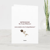 Thanksgiving - mama en papa = bruine bladeren feestdagen kaart (Achterkant)