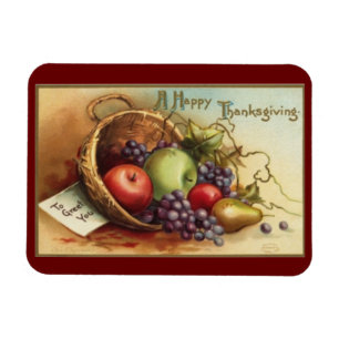 Thanksgiving mand van fruit Magneet