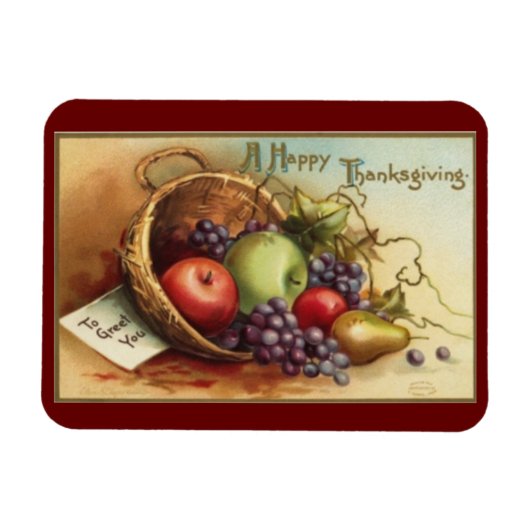 Thanksgiving mand van fruit Magneet (Horizontaal)