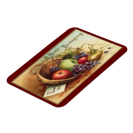  Thanksgiving mand van fruit Magneet (Linkerzijde)
