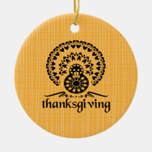 Thanksgiving Mandala Turkije Boho Folk Art Keramisch Ornament