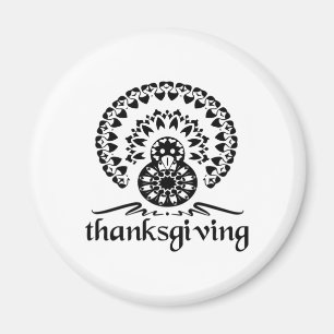Thanksgiving Mandala Turkije Boho Folk Art Magneet