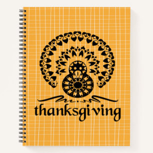 Thanksgiving Mandala Turkije Boho Folk Art Notitieboek