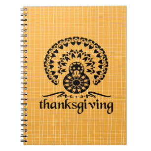 Thanksgiving Mandala Turkije Boho Folk Art Notitieboek