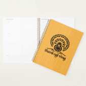 Thanksgiving Mandala Turkije Boho Folk Art Planner (Display)