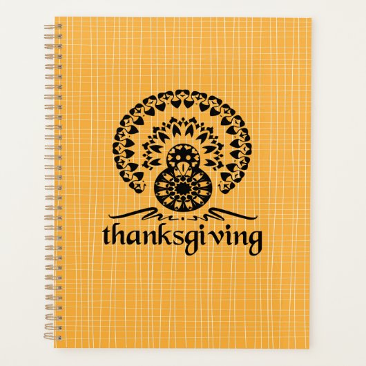 Thanksgiving Mandala Turkije Boho Folk Art Planner (Voorkant)