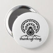Thanksgiving Mandala Turkije Boho Folk Art Ronde Button 4,0 Cm (Voorkant /achterkant)