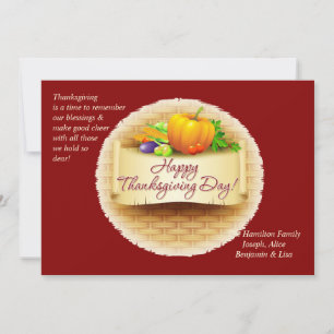 Thanksgiving Mandenvlechtkaart Feestdagenkaart