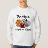 Thanksgiving Mannen WL: dankbare grateful Blessed T-shirt (Voorkant)