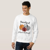 Thanksgiving Mannen WL: dankbare grateful Blessed Trui (Voorkant volledig)