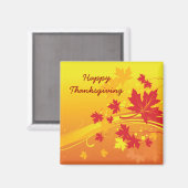 Thanksgiving Maple bladeren in herfstkleuren op ma Magneet (Voorkant / Achterkant)