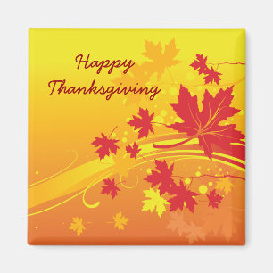 Thanksgiving Maple bladeren in herfstkleuren op ma Magneet