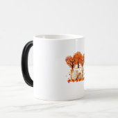 Thanksgiving Maple Cat Heart Shape Tree Leaf Magische Mok (Voorkant links)