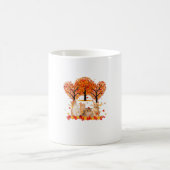 Thanksgiving Maple Cat Heart Shape Tree Leaf Magische Mok (Center)