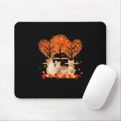 Thanksgiving Maple Cat Heart Shape Tree Leaf Muismat (Met muis)