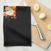 Thanksgiving Maple Cat Heart Shape Tree Leaf Theedoek (Quarter Fold)