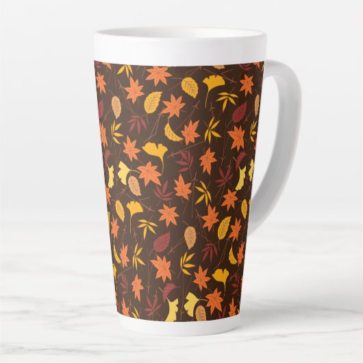 Thanksgiving Maple Fall Pattern Latte Mok (Rechterhoek)