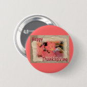 Thanksgiving Maple laat coördinerende items achter Ronde Button 5,7 Cm (Voorkant /achterkant)