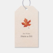 Thanksgiving Maple Leaf Cadeaubijslab Cadeaulabel (Voorkant)