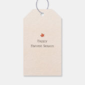 Thanksgiving Maple Leaf Cadeaubijslab Cadeaulabel (Achterkant)